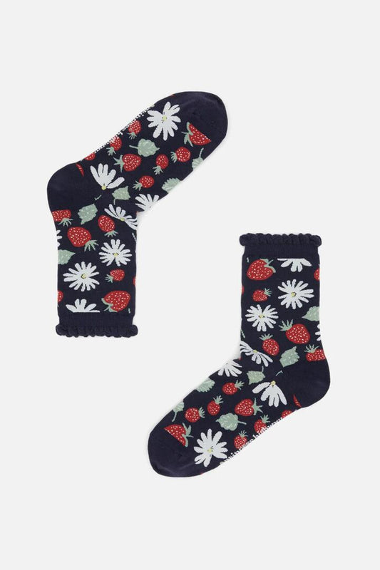 Image of Socks. Productname: Navy La Fraise Socks in Navy colour by brand - Princess Highway