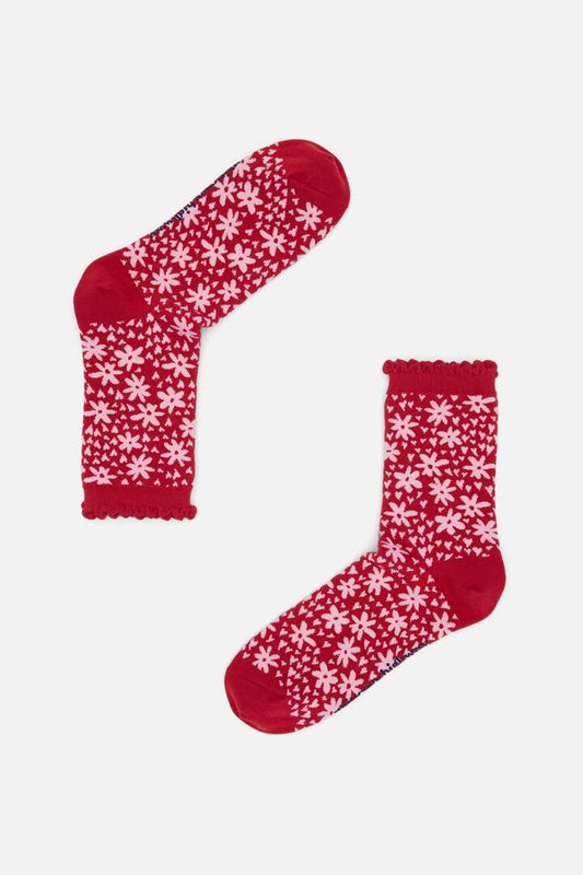Image of Socks. Productname: Red Valentina Socks in Red colour by brand - Princess Highway