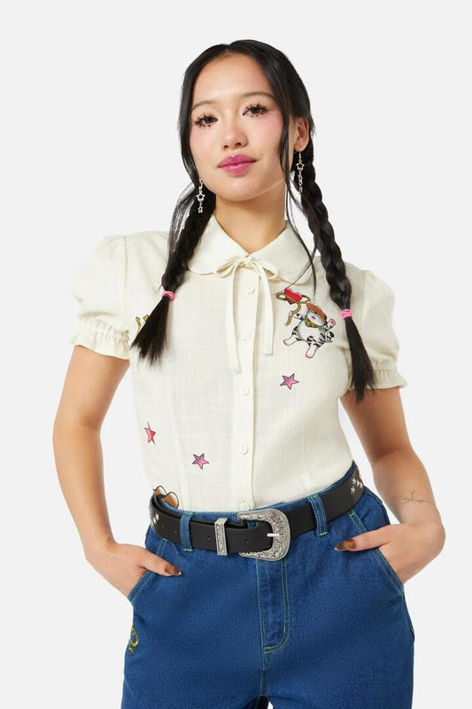 Image of Accessories. Productname: Star Western Belt in Black colour by brand - Dangerfield