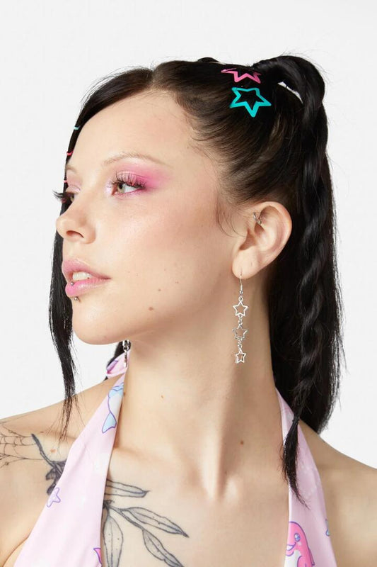 Image of Earrings. Productname: Star Earrings in Silver colour by brand - Dangerfield