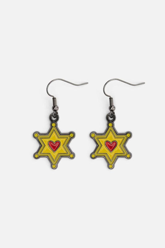 Image of Earrings. Productname: Sheriff Earrings in Mustard colour by brand - Dangerfield