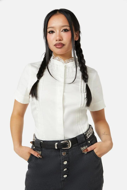 Image of Accessories. Productname: Double Chain Belt in Silver/Black colour by brand - Black Friday