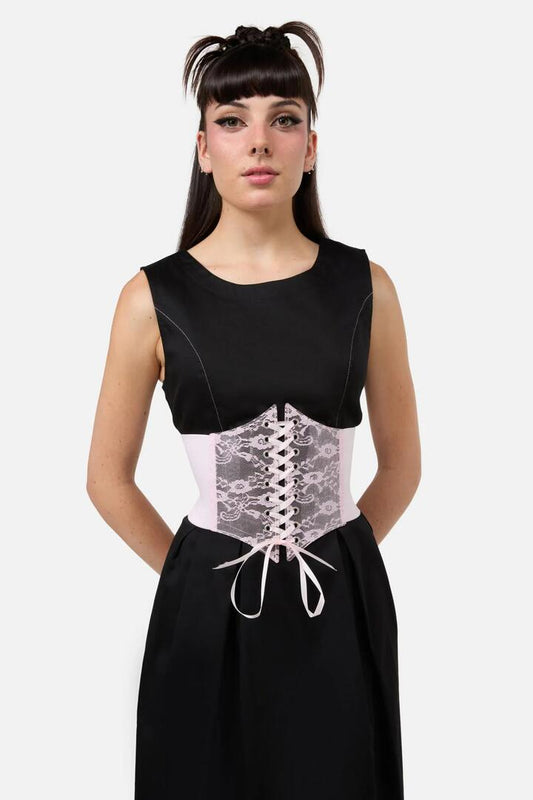 Image of Accessories. Productname: Lace Corset Belt in Pink colour by brand - Dangerfield