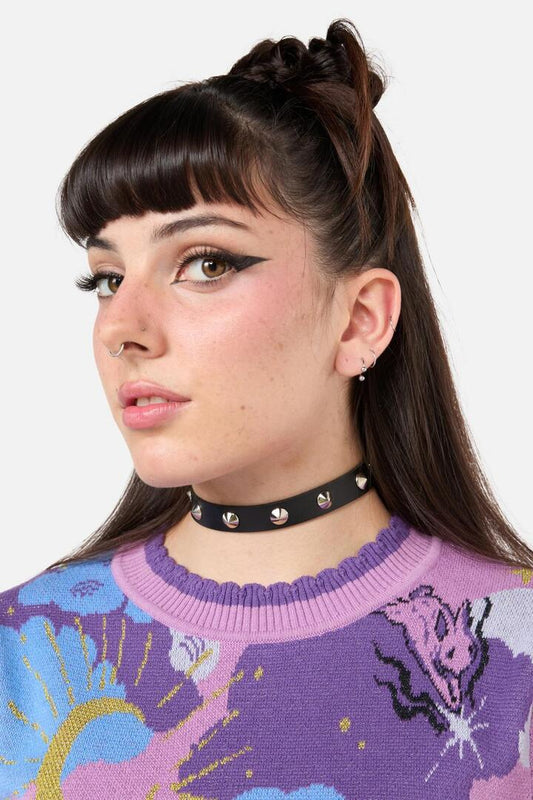 Image of Jewelry. Productname: Round Stud Choker in Black colour by brand - Dangerfield