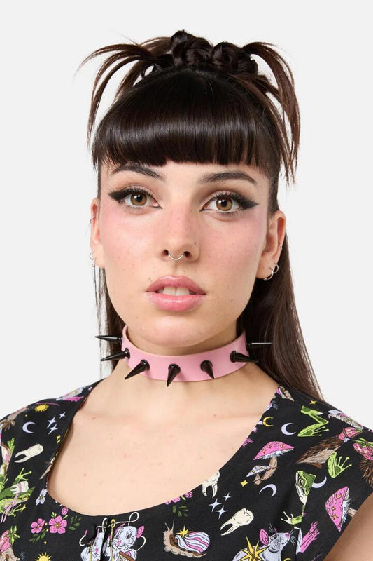Image of Jewelry. Productname: Spike Choker in Pink colour by brand - Dangerfield