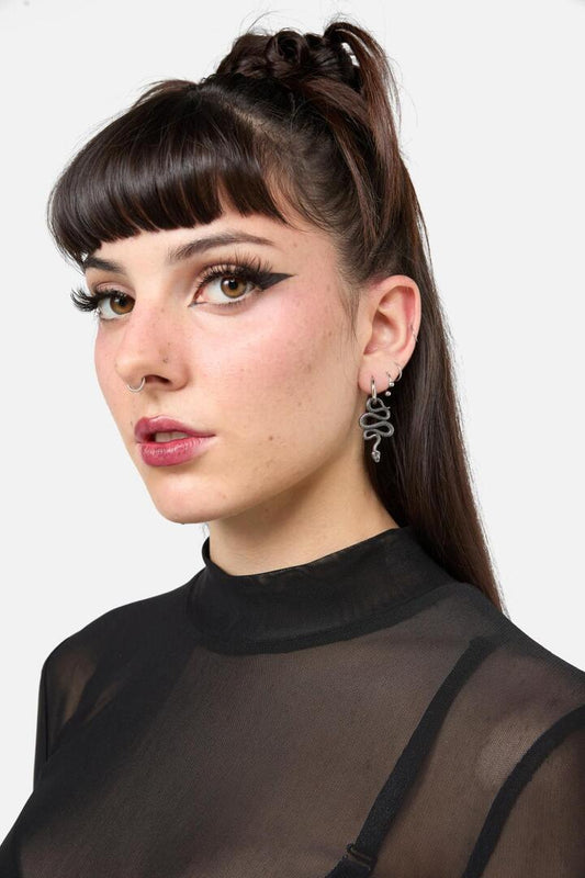 Image of Jewelry. Productname: Snake Sleepers in Silver colour by brand - Black Friday