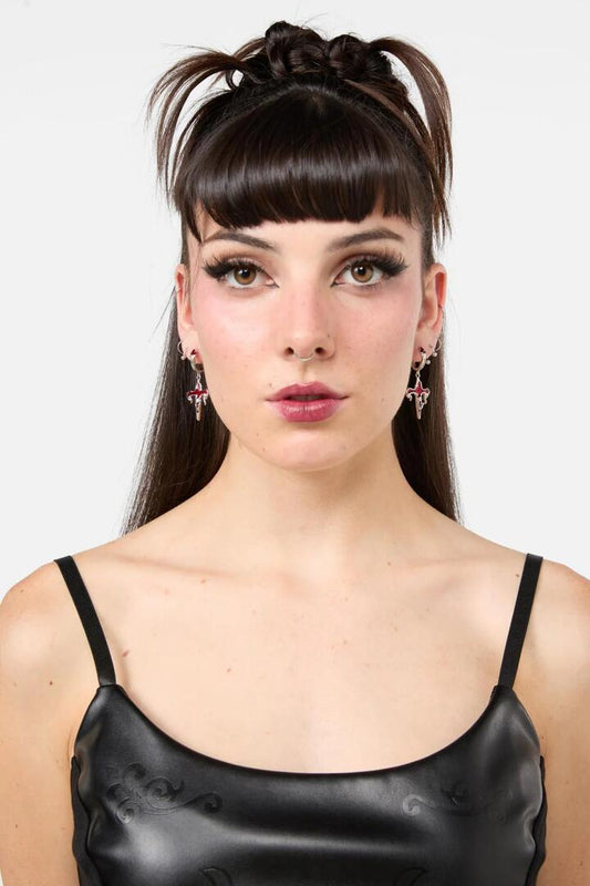 Image of Earrings. Productname: Hot Cross Earrings in Silver colour by brand - Black Friday
