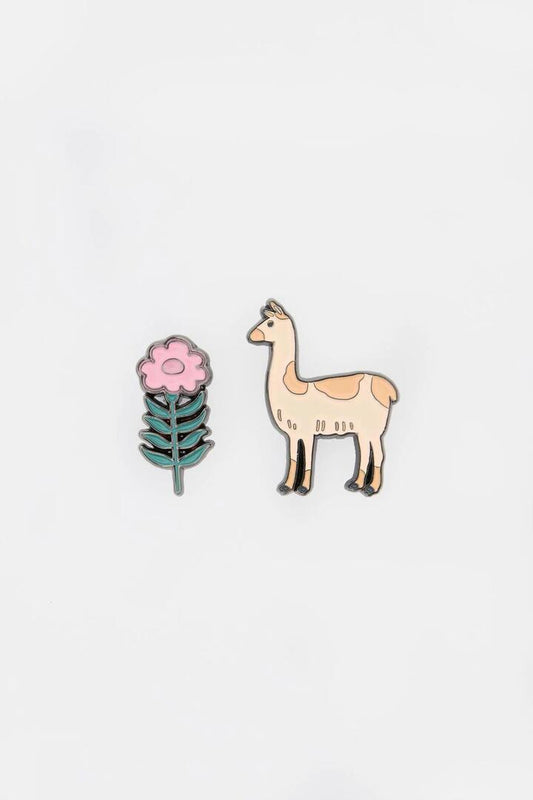Image of Jewelry. Productname: Llama Pin Set in Multi colour by brand - Princess Highway