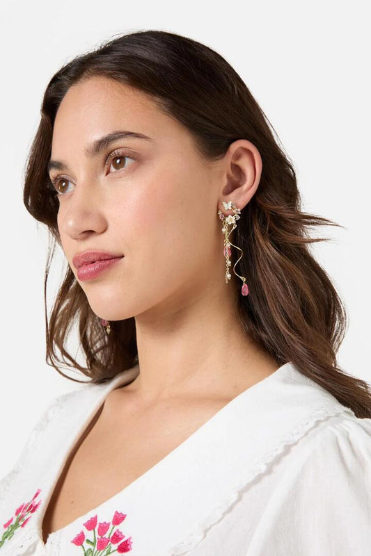 Image of Earrings. Productname: Dainty Butterfly Earrings in Pink colour by brand - Princess Highway