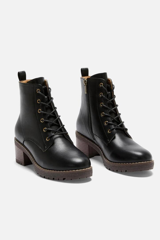 Image of Boots. Productname: Black Lace Up Boot in Black colour by brand - Princess Highway