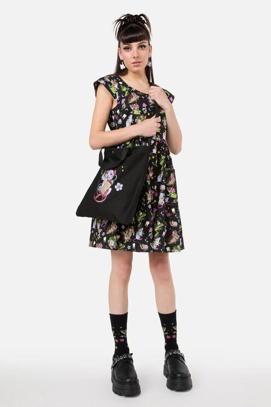 Image of Bags. Productname: Critters Canvas Tote in Black colour by brand - Dangerfield