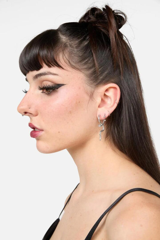 Image of Earrings. Productname: Snake Earrings in Silver colour by brand - Black Friday