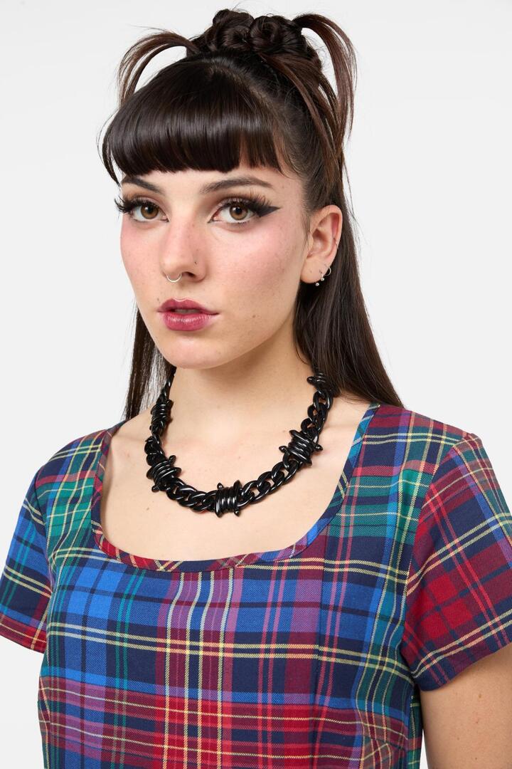 Image of Necklaces. Productname: Barbed Chunky Choker Necklace in Black colour by brand - Black Friday