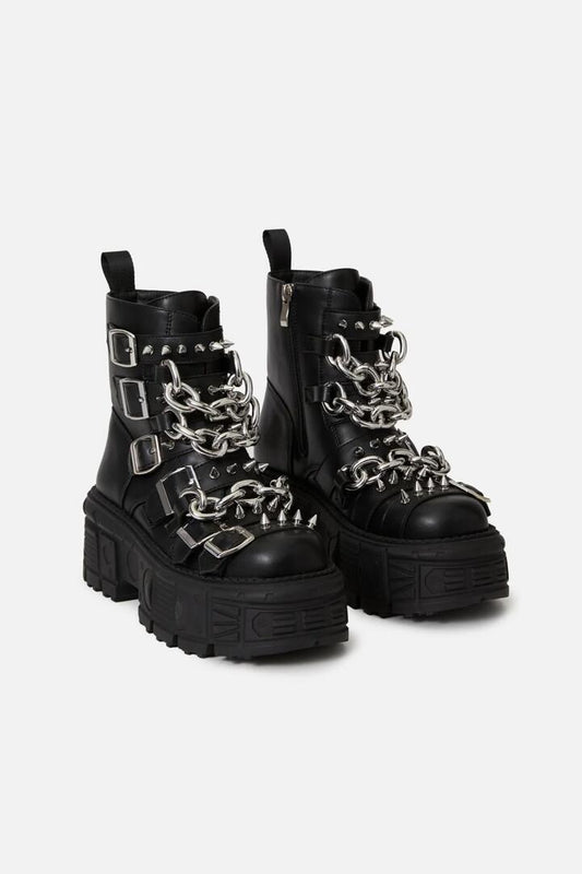 Image of Footwear. Productname: Bold Buckled Shoes in Black colour by brand - Black Friday