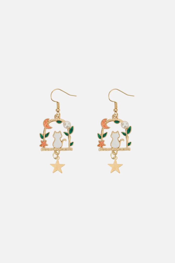 Image of Earrings. Productname: Cute Cat Earrings in Multi colour by brand - Princess Highway