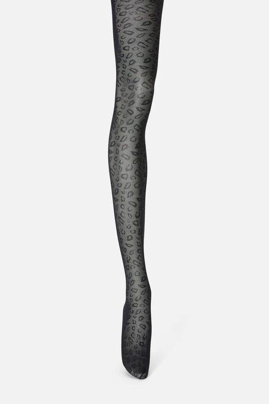 Image of Lingerie. Productname: Leopard Tights in Black colour by brand - Black Friday