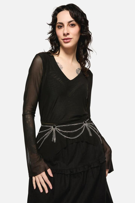 Image of Accessories. Productname: Chain Belt in Silver colour by brand - Black Friday