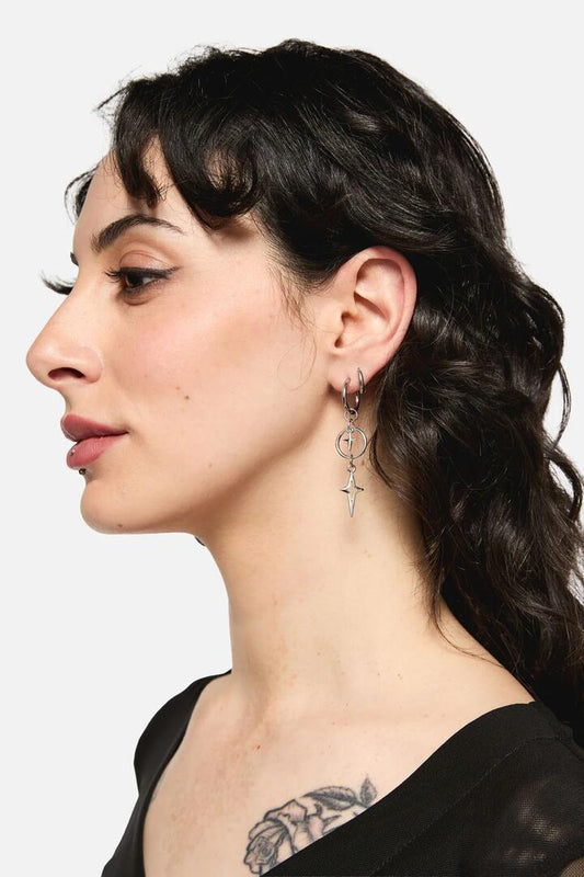 Image of Jewelry. Productname: Drop Star Sleepers in Silver colour by brand - Black Friday