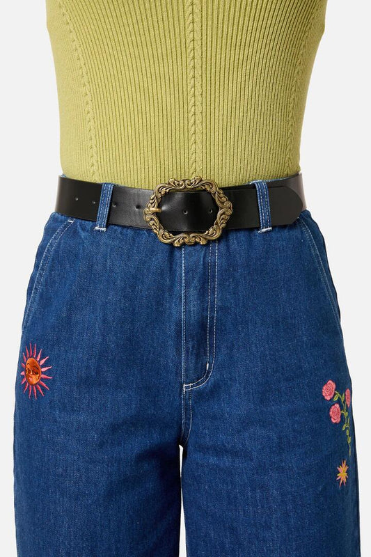 Image of Accessories. Productname: Fancy Buckle Belt in Black colour by brand - Princess Highway