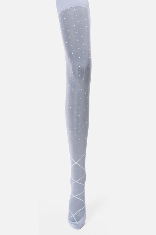 Image of Lingerie. Productname: Cream Spot & Bow Tights in Cream colour by brand - Princess Highway