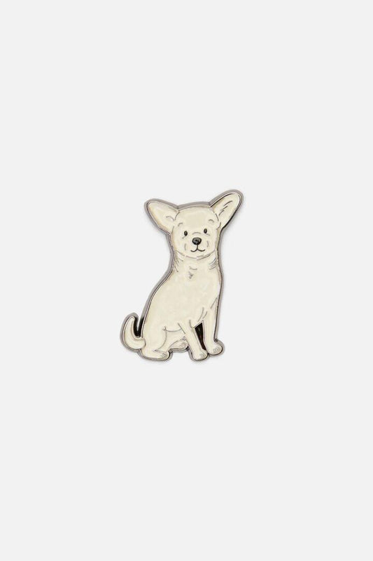 Image of Jewelry. Productname: Chihuahua Pin in White colour by brand - Princess Highway