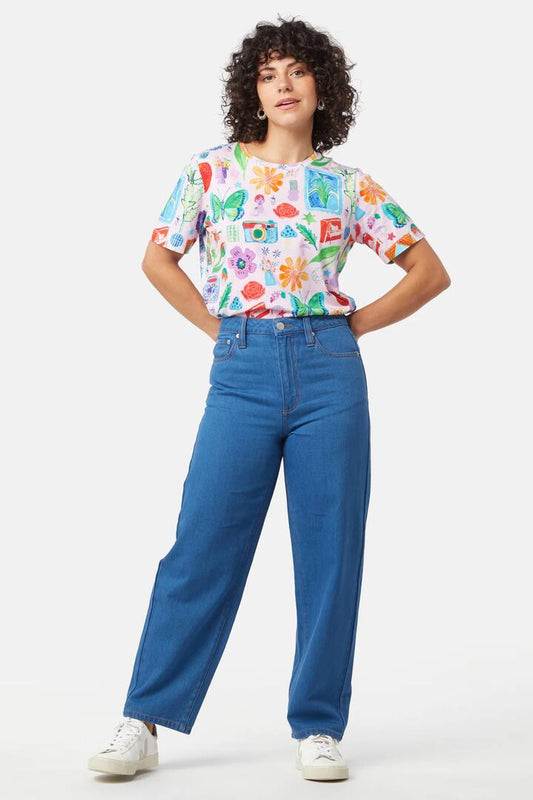 Image of a model wearing Denim. Productname: Pacific Jean in Bright Blue colour by brand - Gorman