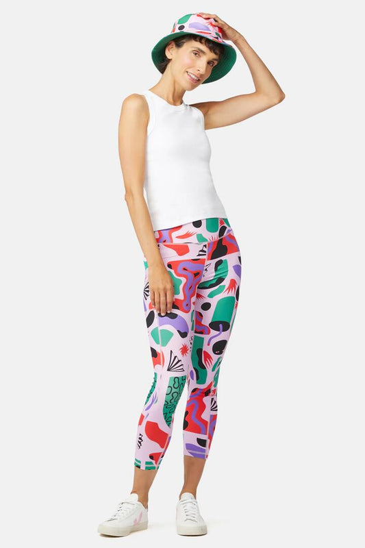 Image of a model wearing Pants. Productname: Leopard Pink Legging in Print colour by brand - Gorman