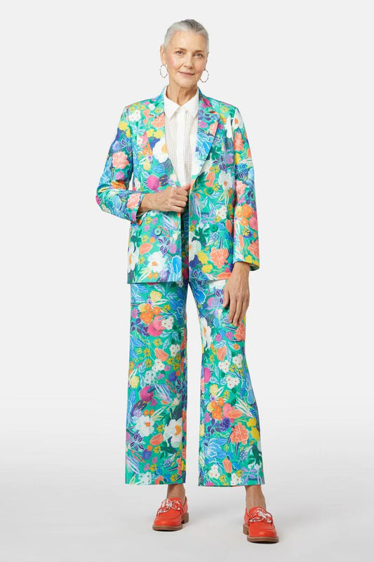 Image of a model wearing Pants. Productname: Flora Verde Pant in Print colour by brand - Gorman