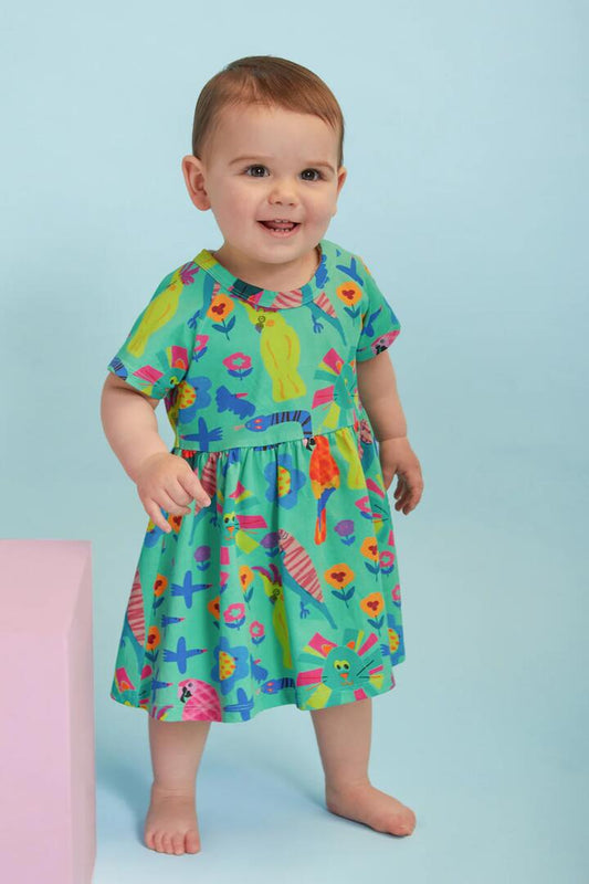 Image of Dresses. Productname: Spring Pals Baby Dress in Green colour by brand - Gorman