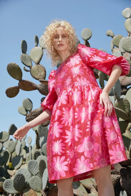 Image of Dresses. Productname: Flowering Pink Jacquard Dress in Print colour by brand - Gorman