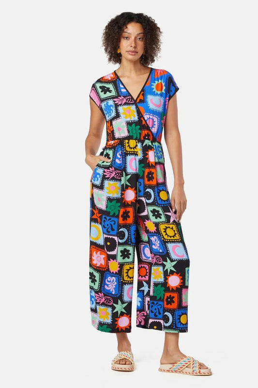 Image of a model wearing Pants. Productname: Summer Swirl Pantsuit in Print colour by brand - Gorman