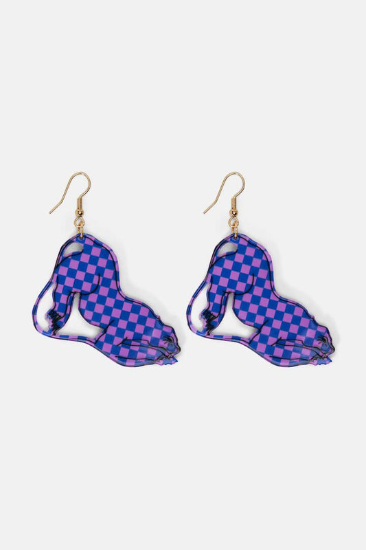 Image of Earrings. Productname: Panther Check Earrings in Multi colour by brand - Gorman