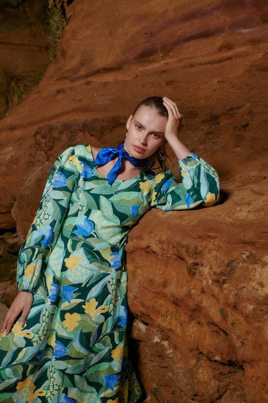 Image of Dresses. Productname: Of The Valley Linen Dress in Print colour by brand - Gorman