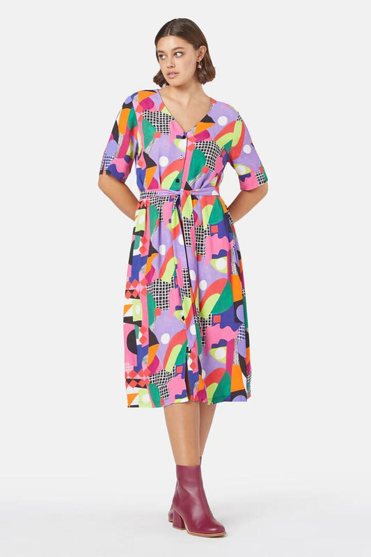 Image of Dresses. Productname: Tales Of Tiles Long Dress in Print colour by brand - Gorman