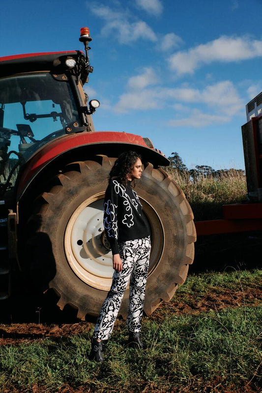 Image of a model wearing Pants. Productname: Snow Day Pant in Print colour by brand - Gorman