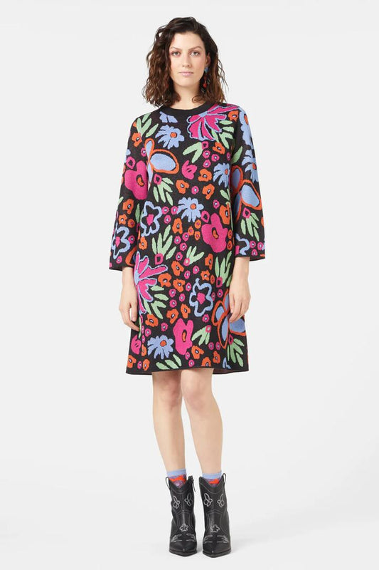 Image of Dresses. Productname: Brushed Bouquet Knit Dress in Multi colour by brand - Gorman