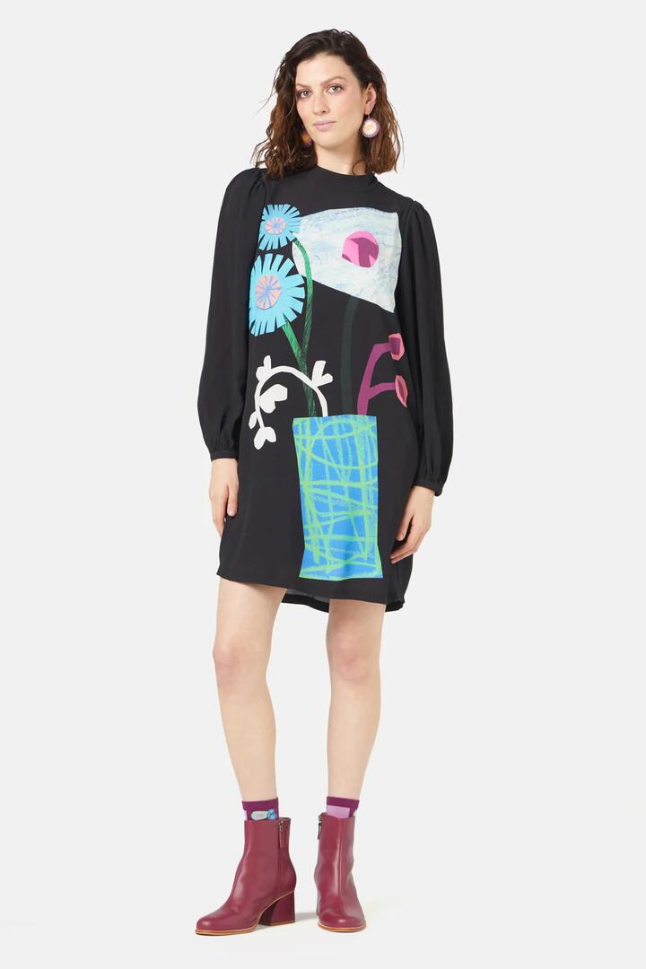 Image of Dresses. Productname: Collage Notes Placement Dress in Print colour by brand - Gorman
