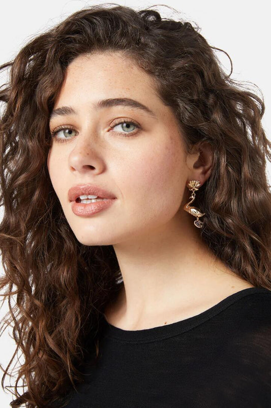 Image of Earrings. Productname: Golden Swan Earrings in Gold colour by brand - Gorman