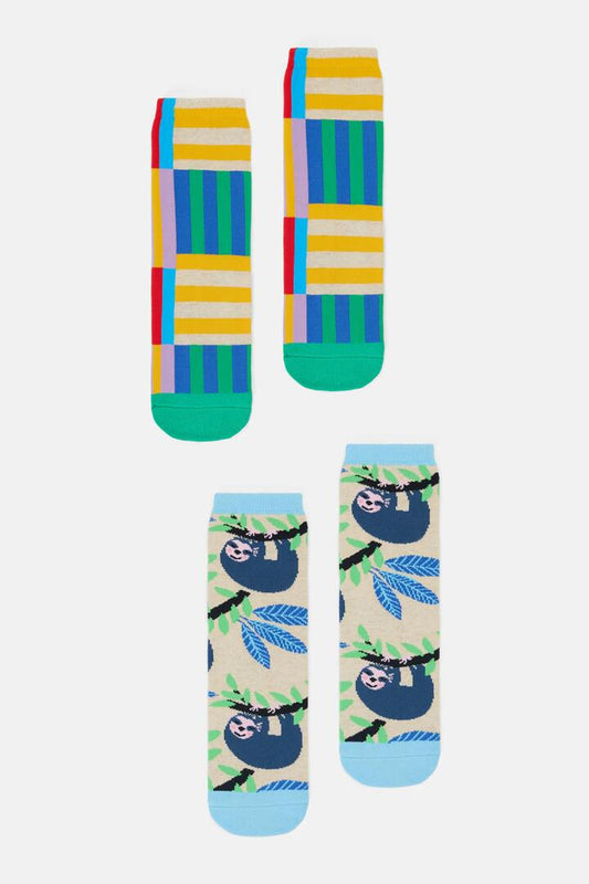 Image of Socks. Productname: Block Kids Sock Pk in Multi colour by brand - Gorman
