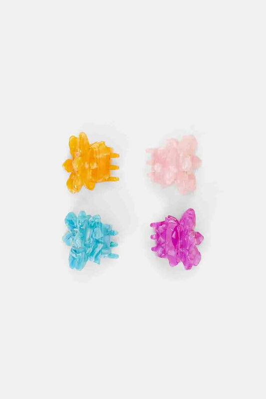 Image of Hair Accessories. Productname: Anamalia Orchid Mini Hair Claw Set 4 in Multi colour by brand - Gorman