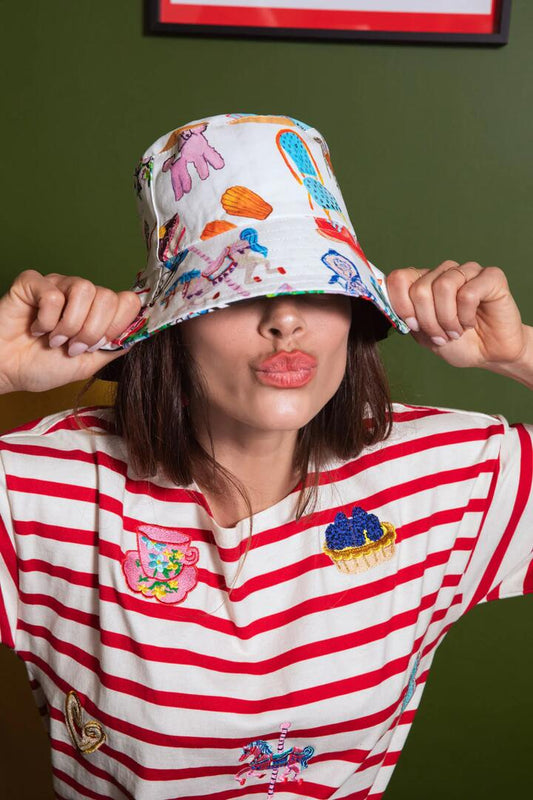 Image of Hats. Productname: Rendez Vous Bucket Hat in Multi colour by brand - Gorman