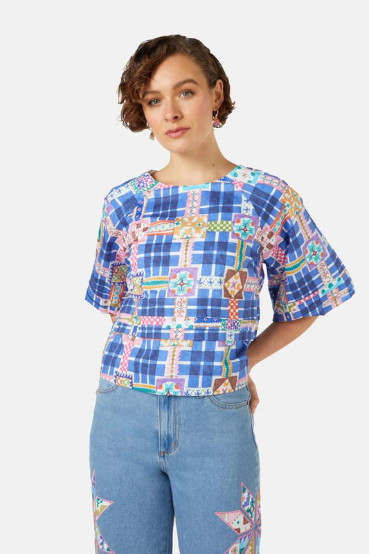 Image of Kitchen & Dining. Productname: Stained Glass Top in Print colour by brand - Gorman