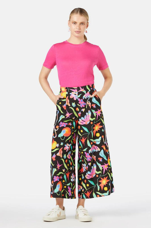 Image of a model wearing Pants. Productname: Pencil Pushing Culotte in Print colour by brand - Gorman