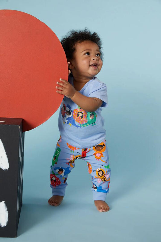 Image of a model wearing Tops. Productname: Dress Ups Baby Tee in Blue colour by brand - Gorman