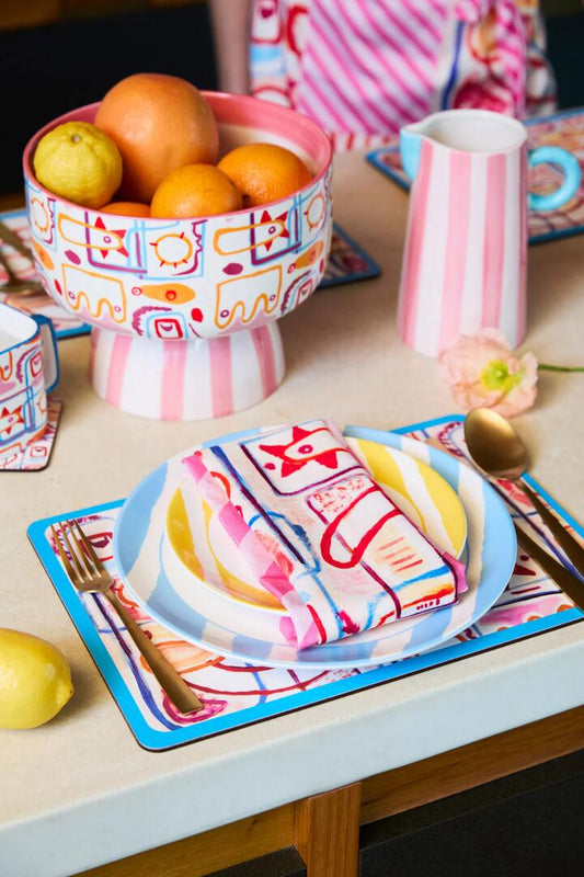 Image of Kitchen & Dining. Productname: Romance Napkin Set 4 in Print colour by brand - Gorman