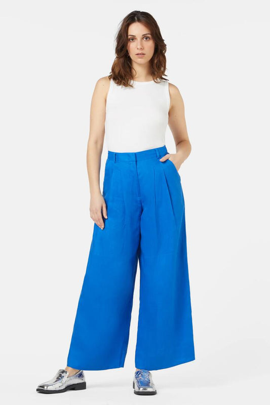 Image of a model wearing Pants. Productname: Alison Pant in Blue colour by brand - Gorman