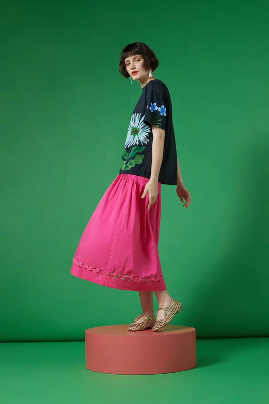 Image of a model wearing Skirts. Productname: Hartley Skirt in Pink colour by brand - Gorman