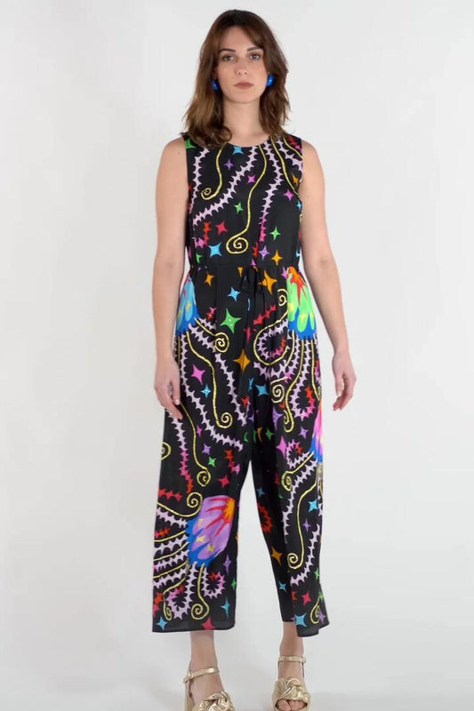Image of a model wearing Pants. Productname: Disco Jellyfish Pantsuit in Print colour by brand - Gorman
