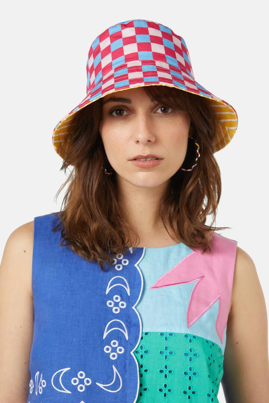Image of Hats. Productname: Gingham Bucket Hat in Print colour by brand - Gorman