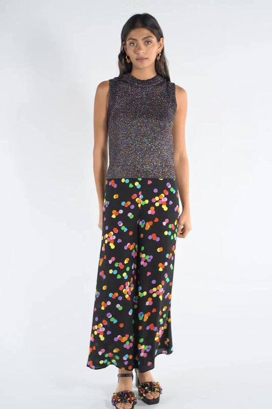 Image of a model wearing Pants. Productname: Confetti Hearts Pant in Print colour by brand - Gorman